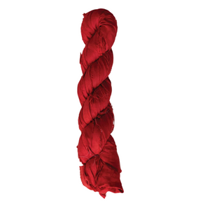 Red - Recycled Torn Silk Ribbon