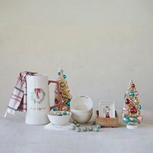 Stoneware Bowl w/ Holiday Saying- Jenny Parkhurst Design
