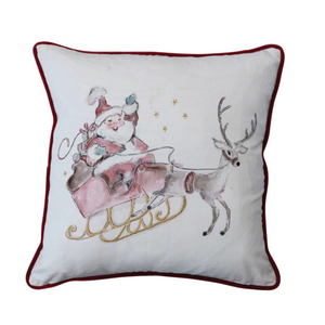Santa Pillow with Embroidery - Jenny Parkhurst Design