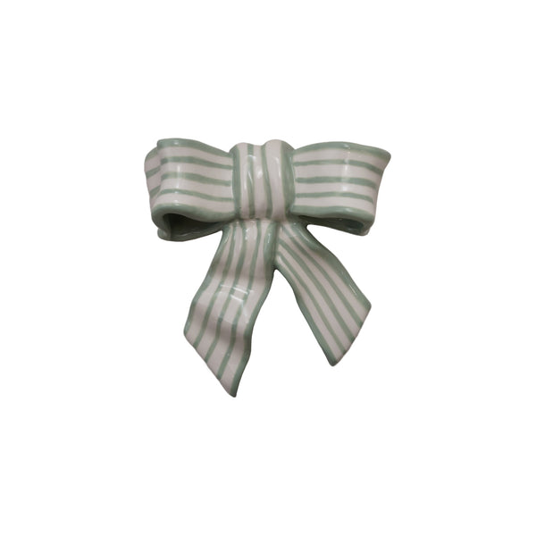 Stoneware Striped Bow