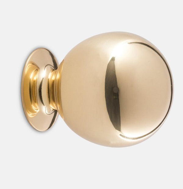 Ball Cabinet Knob 1-1/4” Unlacquered Brass