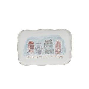 Village Christmas Scene Platter - Design by Jenny Parkhurst